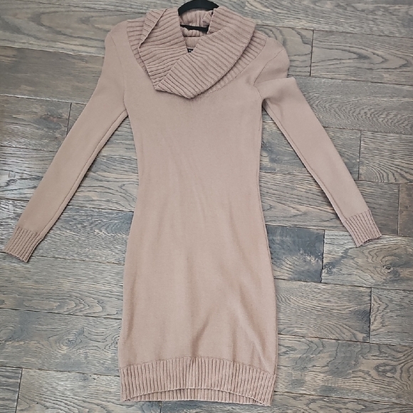 BCBG Cozy Tan Sweater Dress - Picture 1 of 5